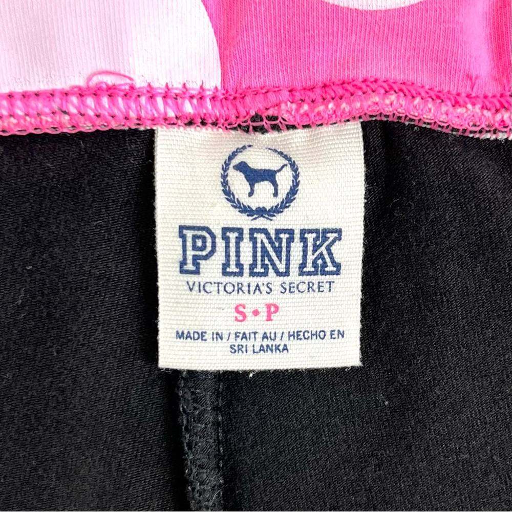 PINK Victoria’s Secret Rare Pink Polka Dot Foldover Bootcut Yoga Pants - Picture 4 of 5